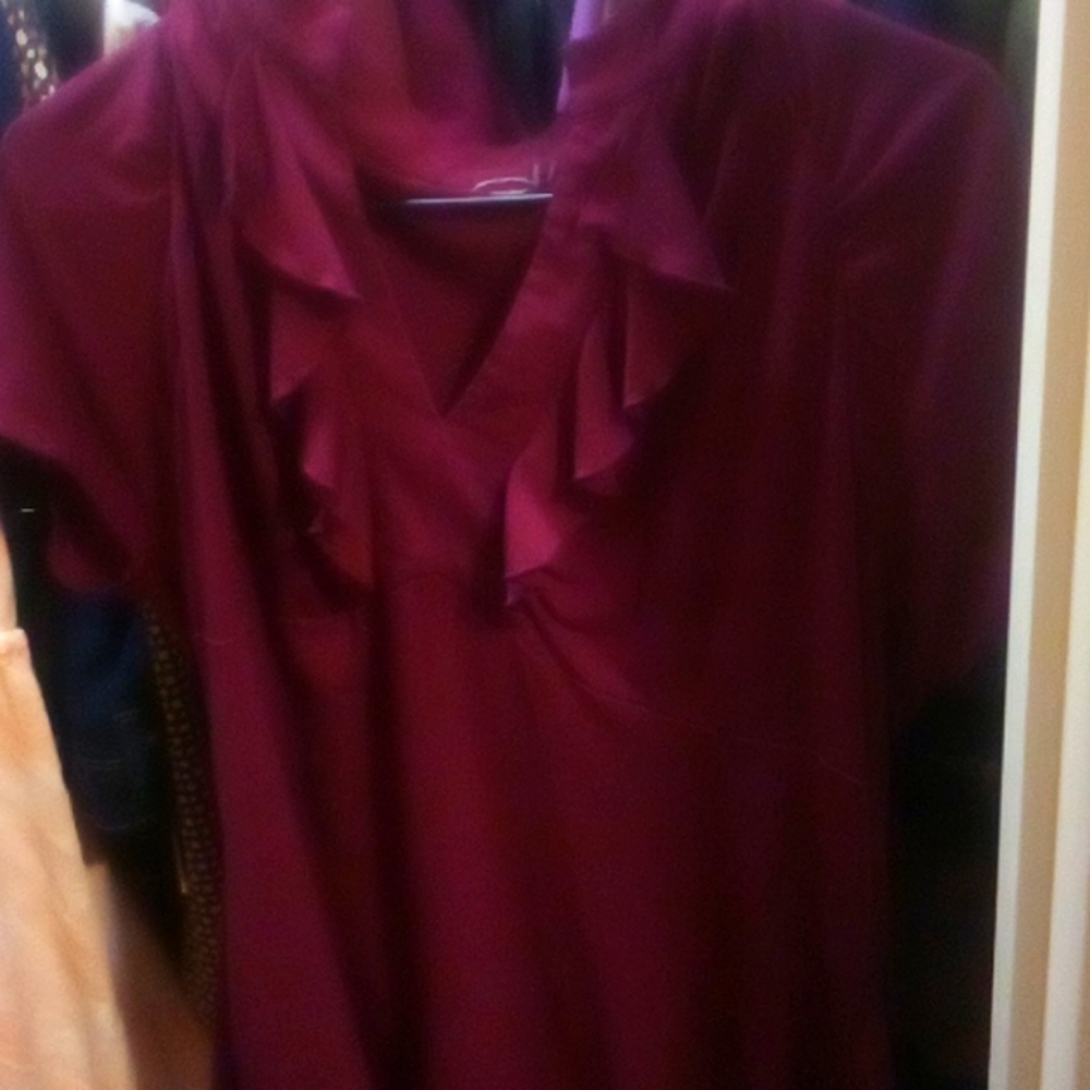 Ladies dress shirt Burgundy